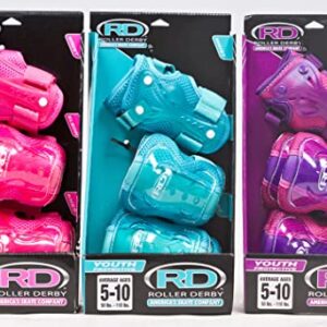 Roller Derby Protective Youth Tri-Pack, Kneepads, Elbow Pads, Wrist Guards