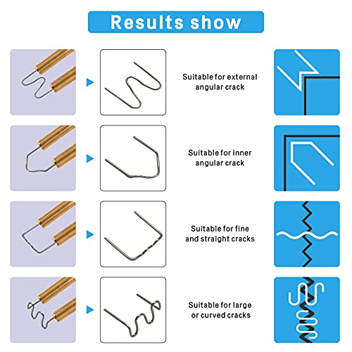 ATOLS 600pcs Hot Stapler Staples, Car Auto Bumper Plastic Repair Machine Plastic Welder Welding Wave Staples Repair Tool Kit for All Cars