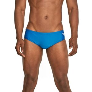 speedo men’s standard swimsuit brief eco prolt adult, solid blue, 30