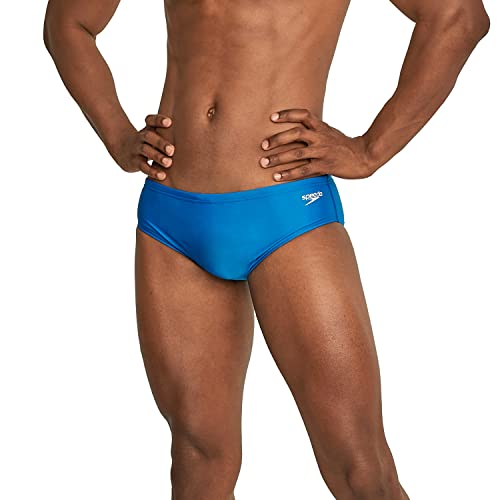 Speedo Men's Standard Swimsuit Brief Eco ProLt Adult, Solid Blue, 30