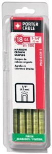 porter-cable pns18125-1 1-1/4-inch, 18 gauge narrow crown (1/4-inch) staple (1000-pack)