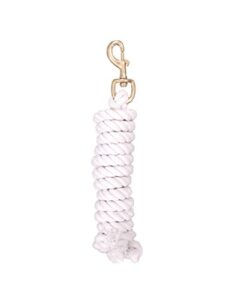 tough 1 braided cotton lead with bolt snap, white, 8 1/2′