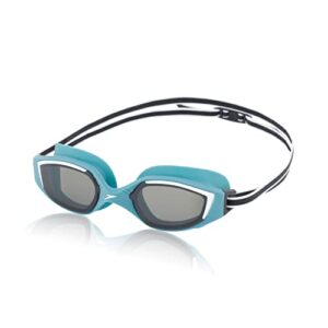 speedo women’s swim goggles hydro comfort, porcelain blue/smoke