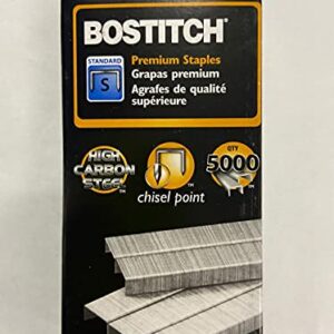 Bostitch Premium Standard Staples, Full-Strip, 0.25 Inch Leg, 5,000 per Box (SBS191/4CP)
