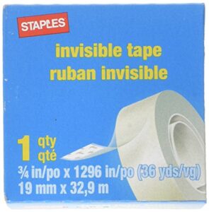 staples 52477-p12 invisible tape 12 pack (each 36 yards)