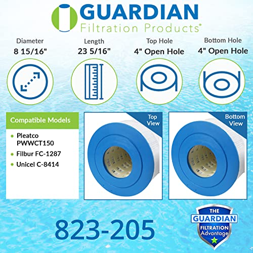 Guardian Filtration Products - Pool & Spa Filter Replacement for Pleatco PWWCT150, Unicel C-8414, Filbur FC-1287 Compatible for Jandy, Waterway Plastics & More | Premium Filter Cartridge | 823-205