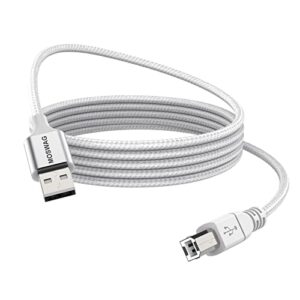 moswag usb printer cable 6.6ft/2meter usb printer cord durable usb 2.0 type a male to b male scanner cord high speed for hp,canon,dell,epson,lexmark,xerox,brother,samsung and more