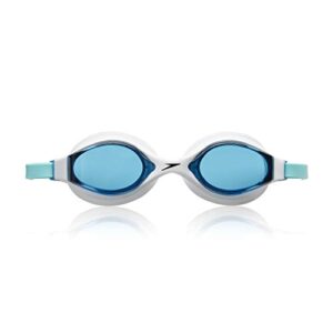 Speedo Unisex-Child Swim Goggles Super Flyer Ages 3 - 8 , White/Cobalt