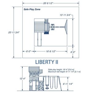 Backyard Discovery Liberty II All Cedar Wood Playset Swing Set