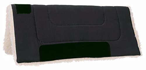 Tough 1 Fleece Bottom Canvas Saddle Pad, Black