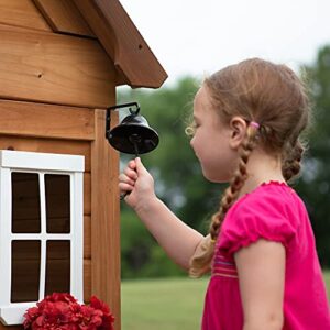 Backyard Discovery Aspen All Cedar Wooden Playhouse, Country Style, Dutch Front Door, Flower Pot Holders, Stove, Sink, Plastic Food, Doorbell, Mailbox, Outdoor Light Attached Picnic Bench