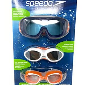 Speedo Junior Swim Goggles 3-Pack, Multi-Color & Shape - Variety Pack