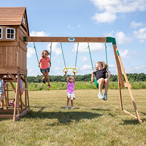 Backyard Discovery Montpelier All Cedar Wood Playset Swing Set