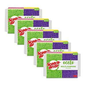 scotch-brite ocelo multi-purpose handy sponge, assorted colors, 30 sponges