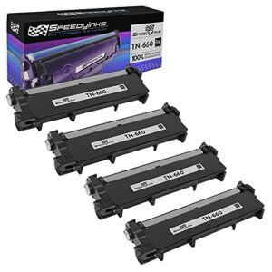 speedyinks compatible toner cartridge replacement for brother tn660 tn-660 tn 660 tn630 high-yield works with hl-l2380dw hl-l2300d dcp-l2540dw mfc-l2700dw mfc-l2685dw printer (black, 4-pack)