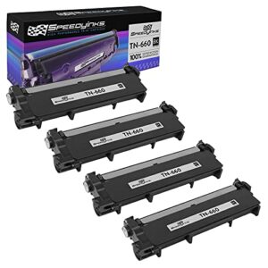 SPEEDYINKS Compatible Toner Cartridge Replacement for Brother TN660 TN-660 TN 660 TN630 High-Yield Works with HL-L2380DW HL-L2300D DCP-L2540DW MFC-L2700DW MFC-L2685DW Printer (Black, 4-Pack)