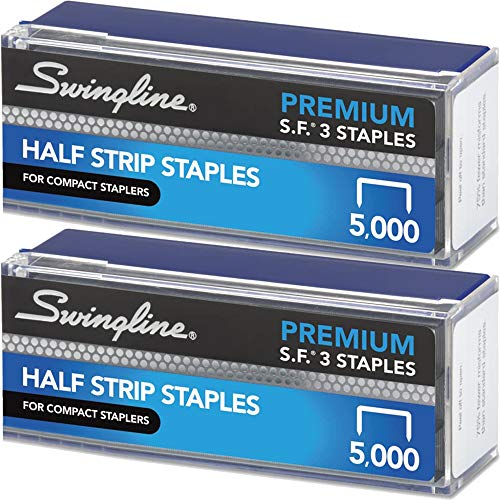 S.F. 3 Premium Chisel Point Half Strip Staples, 5000/Box [Set of 2]