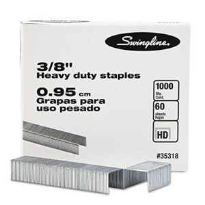 swingline s.f. 13 heavy-duty 3/8 inch leg staples, 60-sheet capacity, 1000/box