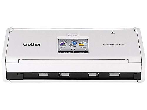 Brother ADS1500W ImageCenter ADS-1500W Wireless Compact Scanner, 600 x 600 dpi, 20 Sheet ADF