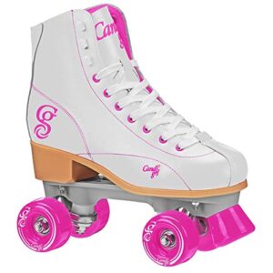 roller derby rewind unisex roller skates (size 03) – white/purple