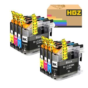 hgz 8 pack lc203 compatible ink cartridge replacement for brother lc203xl to use with mfc-j480dw mfc-j680dw mfc-j880dwmfc-j485dw mfc-j4620dw mfcj5720dw (2 black+2 cyan+2 magenta+2 yellow)