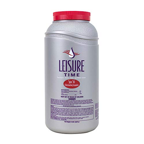 LEISURE TIME E5 Spa 56 Chlorinating Granules for Hot Tubs, 5 lbs & 12X1QT Enzyme Simple Care for Spas and Hot Tubs, 32 fl oz