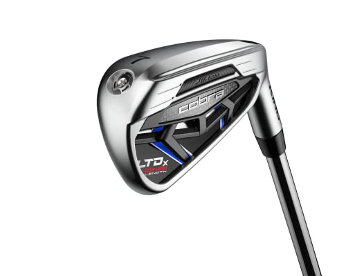 Cobra Golf 2022 LTDX One Length Combo Iron Set Chrome-Red-Blue (Men's, Right Hand, KBS PGI 75, Reg Flex, 5-GW)