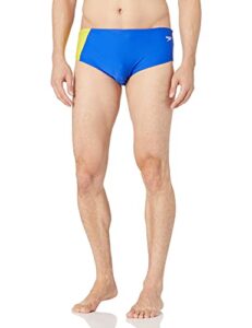 speedo men’s swimsuit brief powerflex eco revolve splice team colors
