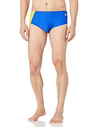 Speedo Men's Swimsuit Brief PowerFlex Eco Revolve Splice Team Colors