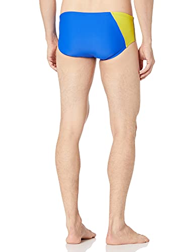 Speedo Men's Swimsuit Brief PowerFlex Eco Revolve Splice Team Colors