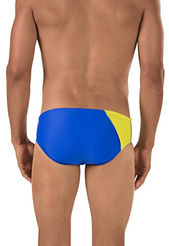 Speedo Men's Swimsuit Brief PowerFlex Eco Revolve Splice Team Colors