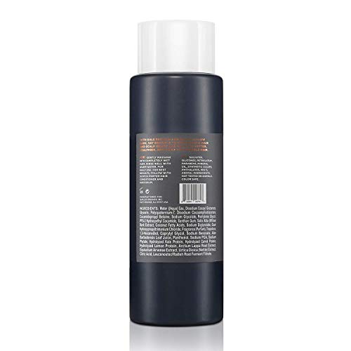 Scotch Porter Hydrating Hair Wash for Men | Gentle Shampoo Promotes Softness, Shine & Scalp Health | Formulated with Non-Toxic Ingredients, Free of Parabens, Sulfates & Silicones | Vegan | 13oz Bottle