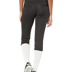 CHAMPRO Women's Tournament Traditional Low-Rise Polyester Softball Pant, Medium, Black