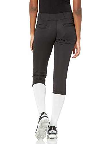 CHAMPRO Women's Tournament Traditional Low-Rise Polyester Softball Pant, Medium, Black