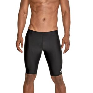 speedo men’s standard swimsuit jammer eco prolt team colors, solid black, 40