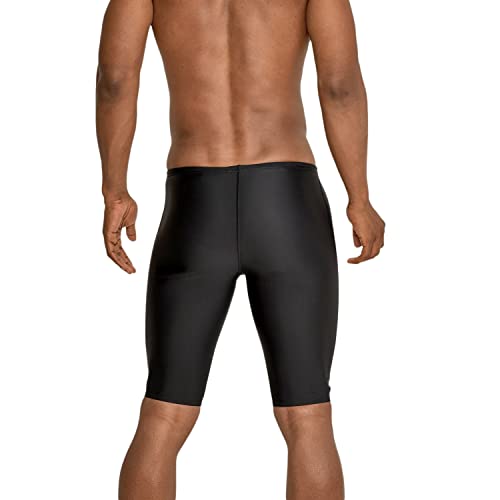 Speedo Men's Standard Swimsuit Jammer Eco ProLT Team Colors, Solid Black, 40