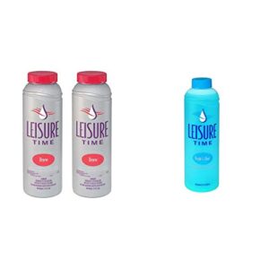 leisure time renu2-02 renew non-chlorine shock for spas and hot tubs, 2.2-pounds, 2-pack & a bright and clear cleanser for spas and hot tubs, 32 fl oz