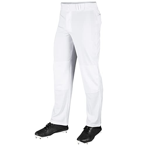 Champro Youth MVP Open Bottom Relaxed Fit Baseball Pant, White, Medium