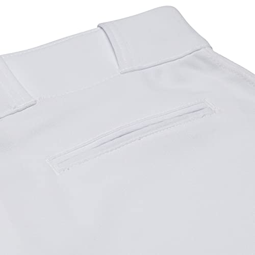 Champro Youth MVP Open Bottom Relaxed Fit Baseball Pant, White, Medium