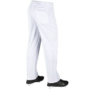 Champro Youth MVP Open Bottom Relaxed Fit Baseball Pant, White, Medium