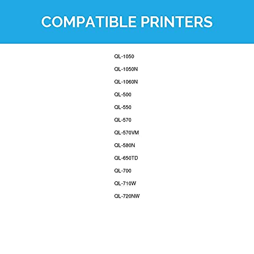 LD Compatible Address Label Replacements for Brother DK-1201 - 1.1 in x 3.5 in (White, 400 Count)