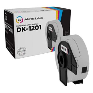 ld compatible address label replacements for brother dk-1201 – 1.1 in x 3.5 in (white, 400 count)