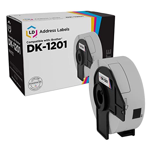 LD Compatible Address Label Replacements for Brother DK-1201 - 1.1 in x 3.5 in (White, 400 Count)