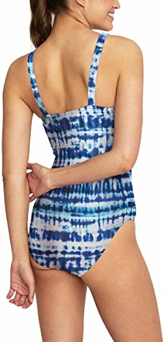 Speedo Womens Tank One Piece Swimsuit (Small, Bright Cobalt)