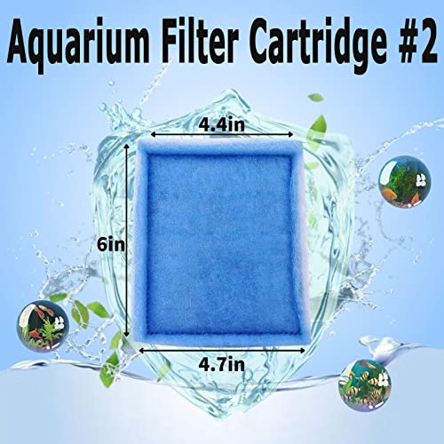 exrepar 10 Pcs Aquarium Filter Cartridges Compatible with Aqua-Tech 10-20 Power Filters,Replacement for EZ-Change No.2