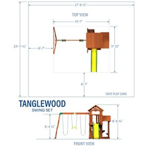 Backyard Discovery Tanglewood All Cedar Wood Playset Swing Set