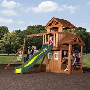 Backyard Discovery Tanglewood All Cedar Wood Playset Swing Set