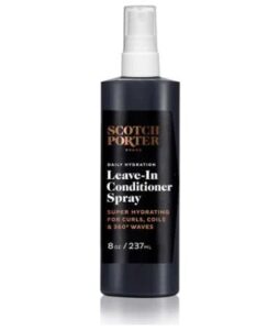 scotch porter leave-in conditioner spray: men’s daily hydration leave-in beard & hair conditioner spray coconut, avocado, & more | 8oz bottle with pump spray