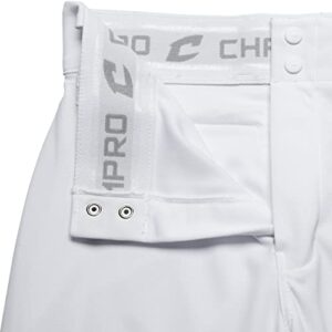 CHAMPRO Boys' Triple Crown Open Bottom Youth Baseball Pants, White, Navy Pipe, Large