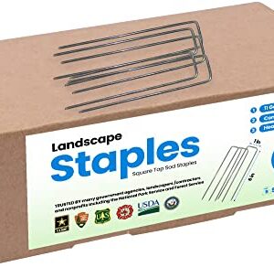 Sandbaggy 1000 Count 6" Landscape Staples | Industrial Grade 11 Gauge Steel | Great for Securing Landscape Fabrics, Erosion Control Matting, Bird Netting & Etc |Trusted by Farmers Across USA